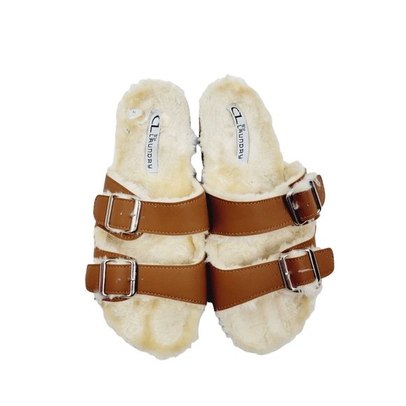 CL By laundry brown Furry corky Sandals slide euro 39 - Picture 3 of 9